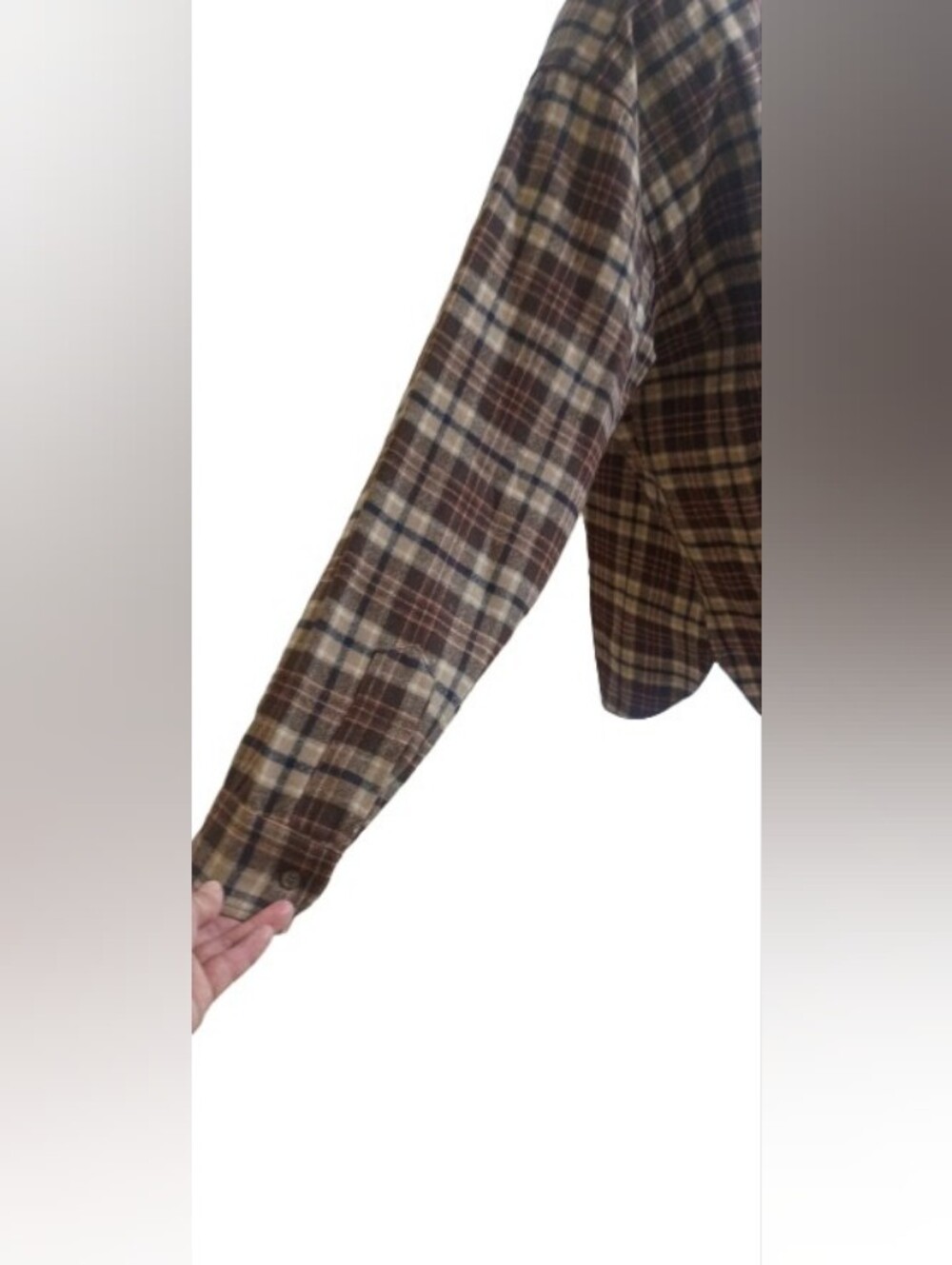 Pendleton Plaid Wool Shirt — Brown/Beige Check - Picture 3 of 6